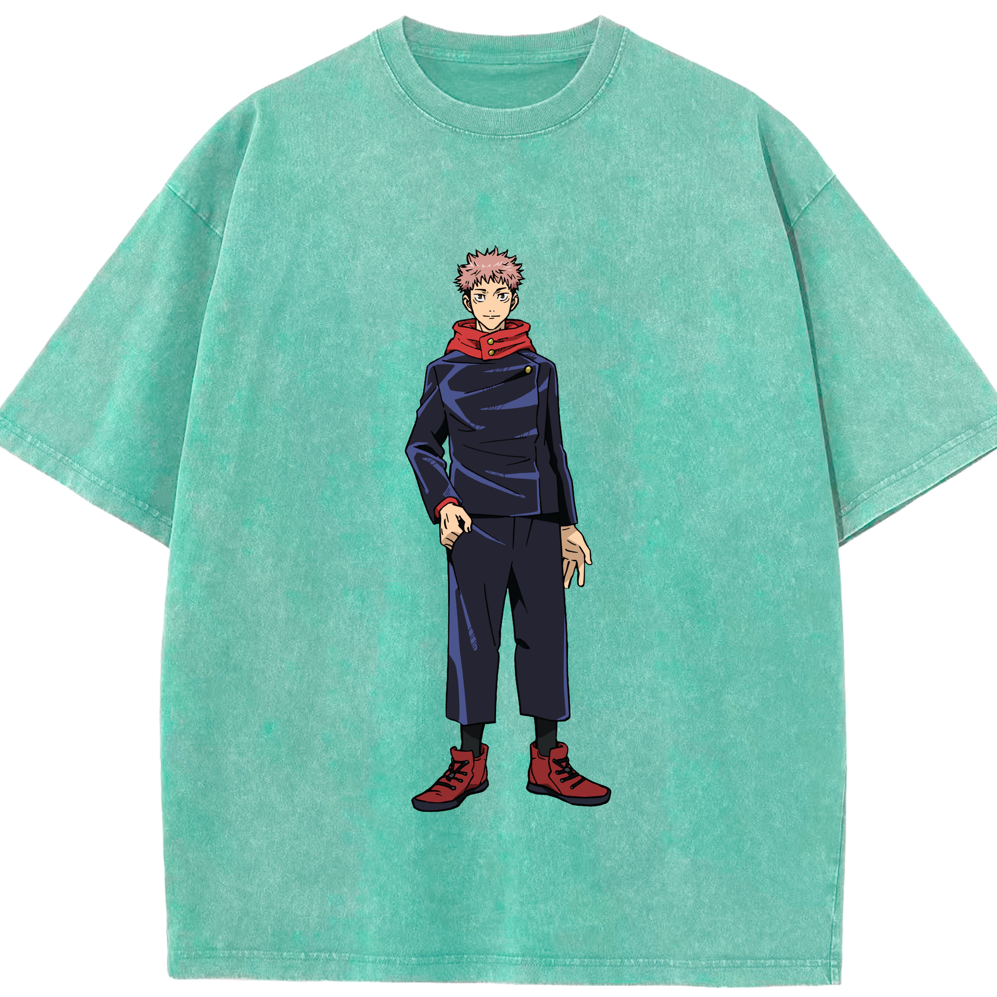 （画像用） 呪術廻戦 Jujutsu Kaisen 綿100% ヴィンテージ風 半袖Tシャツ（フロントプリント）